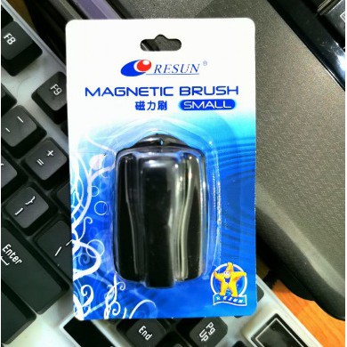 pembersih kaca aquarium magnetic brush resun small kecil  aquascape praktis dan simple