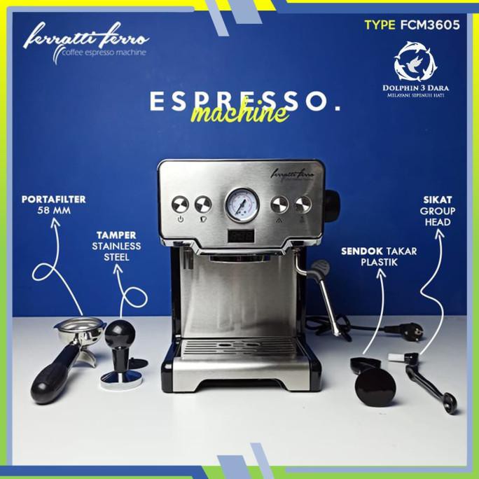 Promo Mesin Alat Pembuat Kopi Espresso Ferati Fero Fcm3605 Fcm 3605 Amriashop