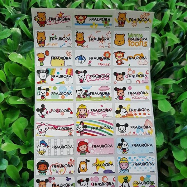 

Mix Cuties D1sney Label nama sticker label name waterproof