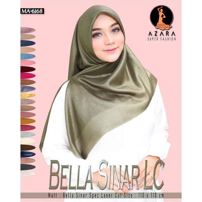 Bella Sinar Glowing AZARA Lasercut/Hijab Segiempat Bella Sinar AZARA Lasercut