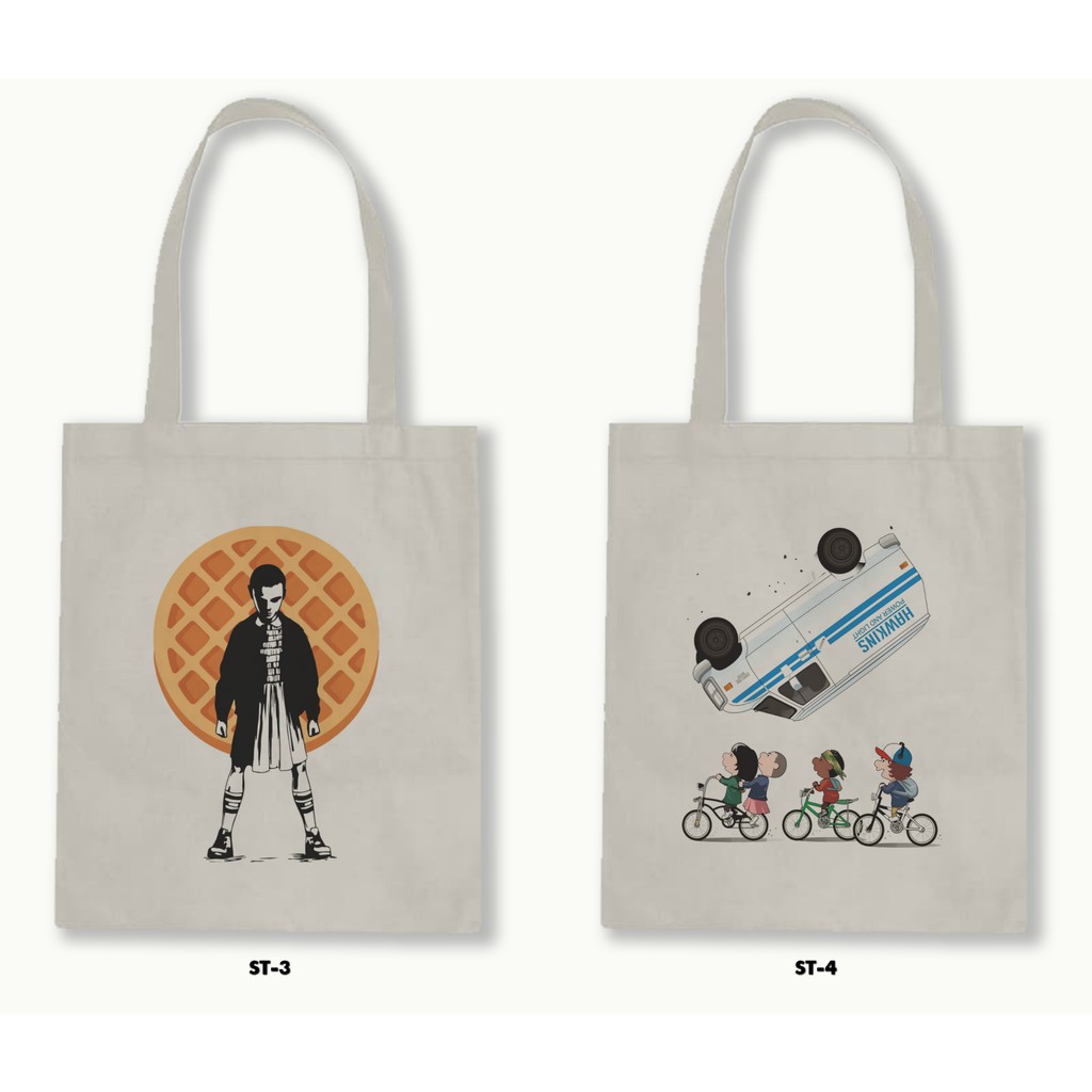 TOTE BAG BLACU - STRANGER THINGS