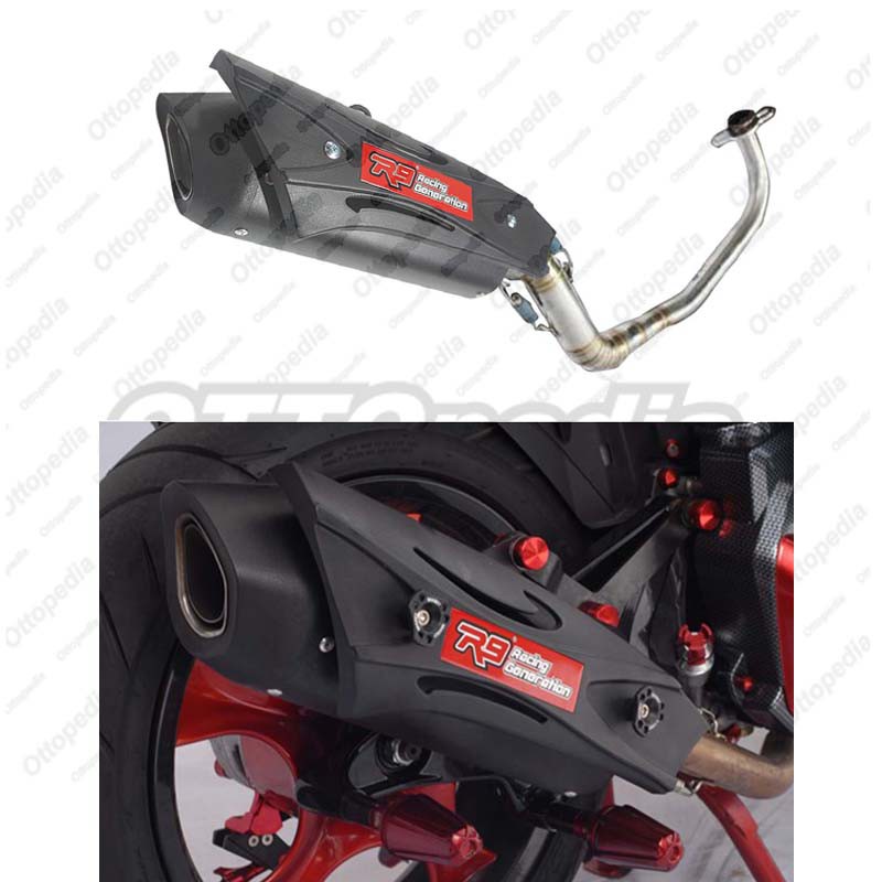 Knalpot Racing R9 Vario 125 FI ESP Misano Hitam