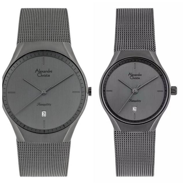 Alexandre Christie AC 8571 MD Sepasang Pria&Wanita Tranquility Black