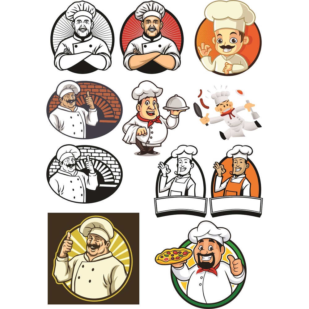 Chef Cook Logo Vector - Coreldraw