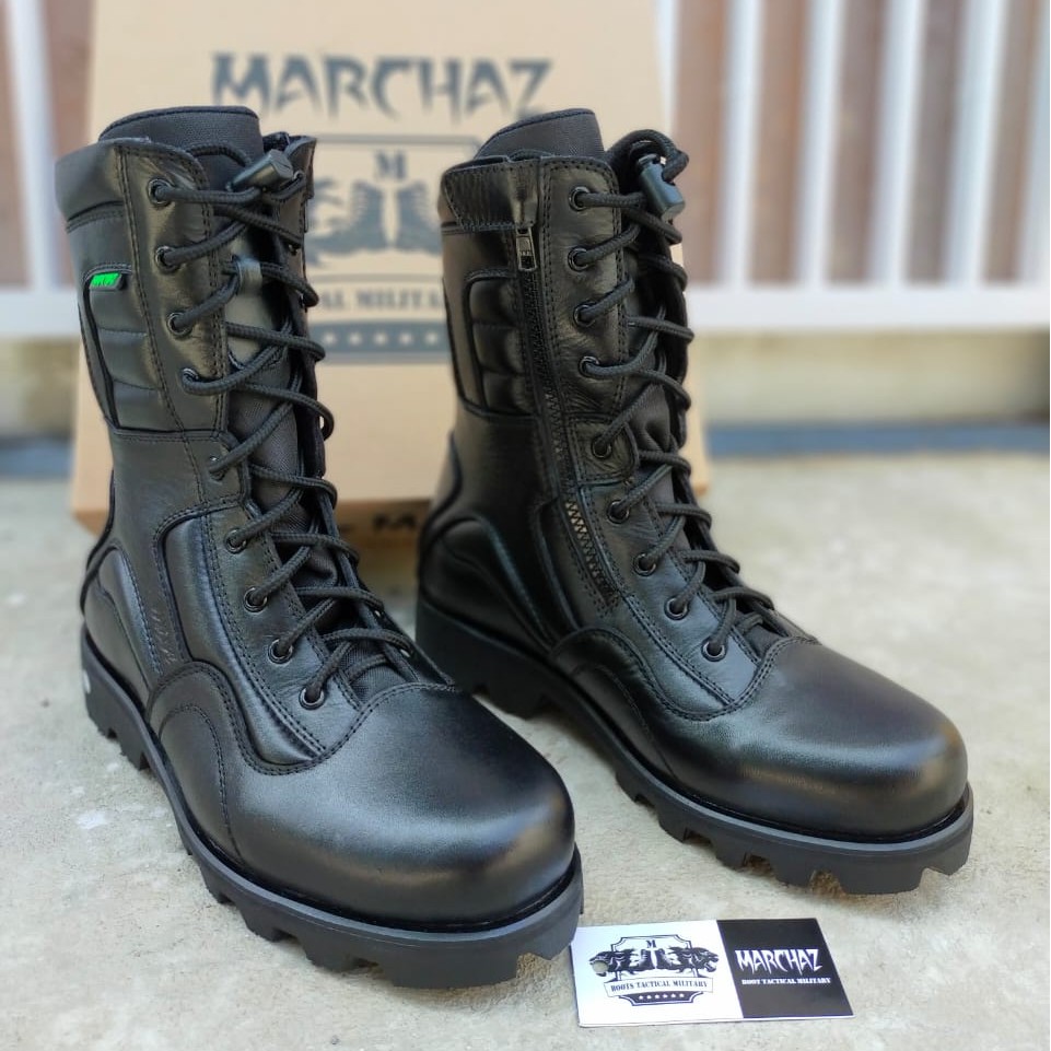 SEPATU DJR LGR RJR KULIT SAPI ASLI MERK MARCHAZ SEPATU PDL DINAS LAPANGAN TNI POLRI SECURITY SATPAM