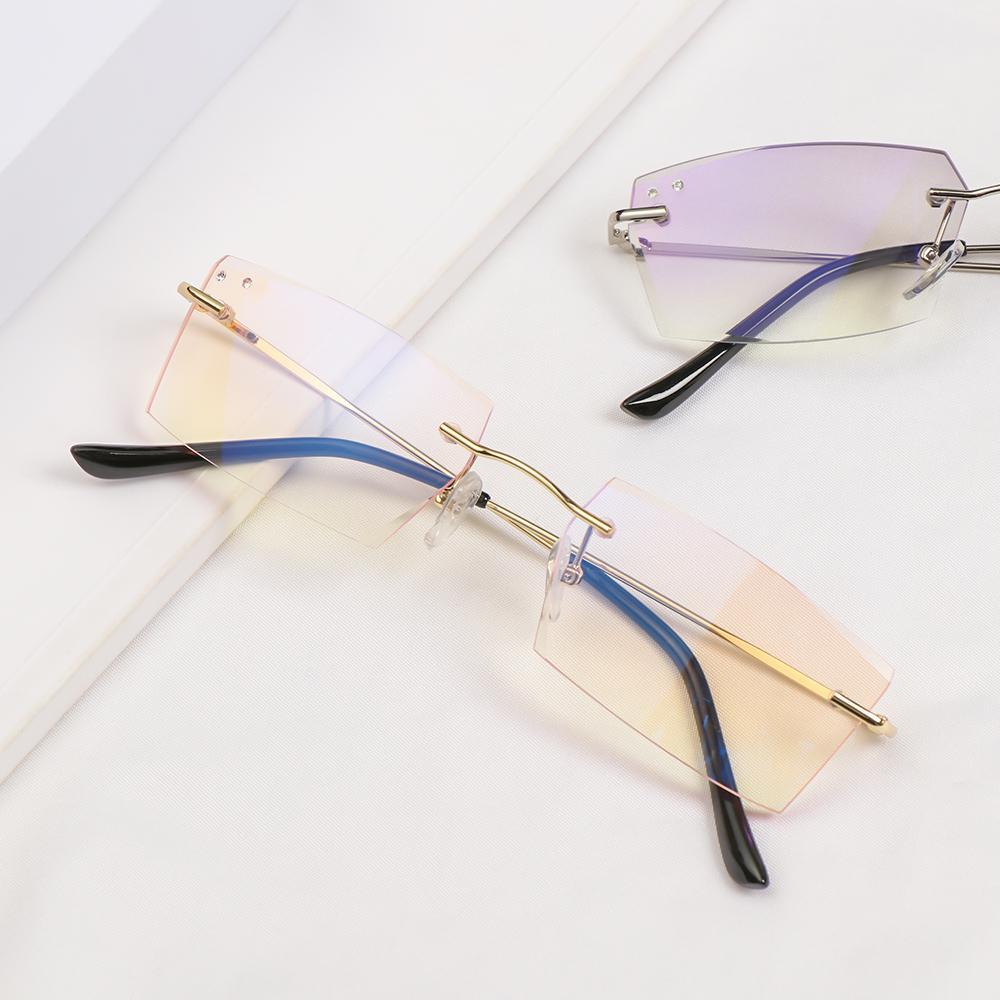 Lily Kacamata Baca Anti Blue Light Perlindungan Radiasi Anti-UV Transparan Metal Frame Eyeglasses