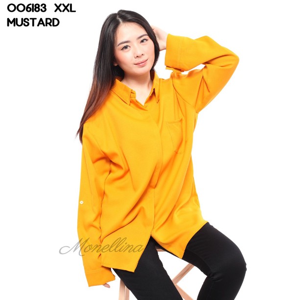 006183 Baju Blouse Atasan XXL Jumbo Murah Wanita Kekinian (MF)
