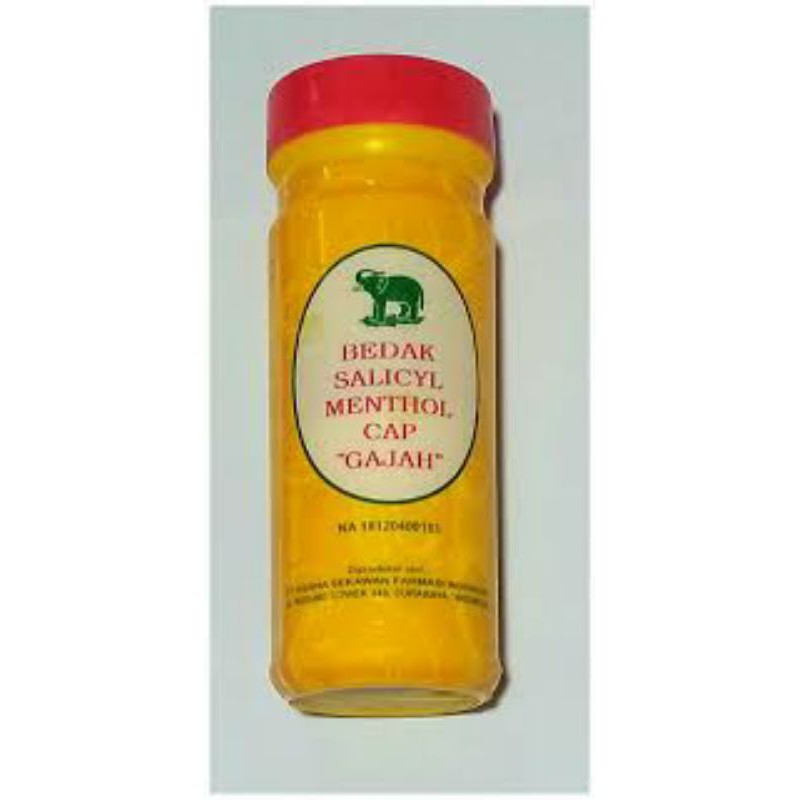 Bedak Salicyl Cap Gajah Menthol Botol Kuning