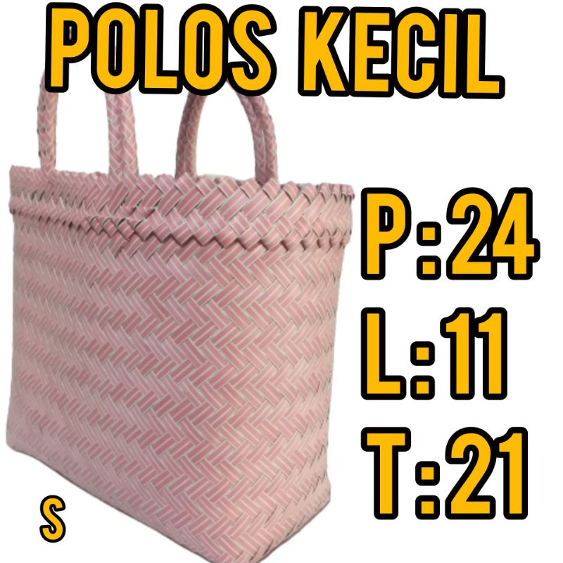 Tas Souvenir Anyaman Plastik Polos Kecil/ Tas Plastik Belanja Pasar Polos / Tas Anyaman Plastik Polo
