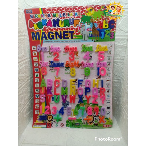 Mainan Edukasi Anak Belajar Angka dan Huruf magnetic