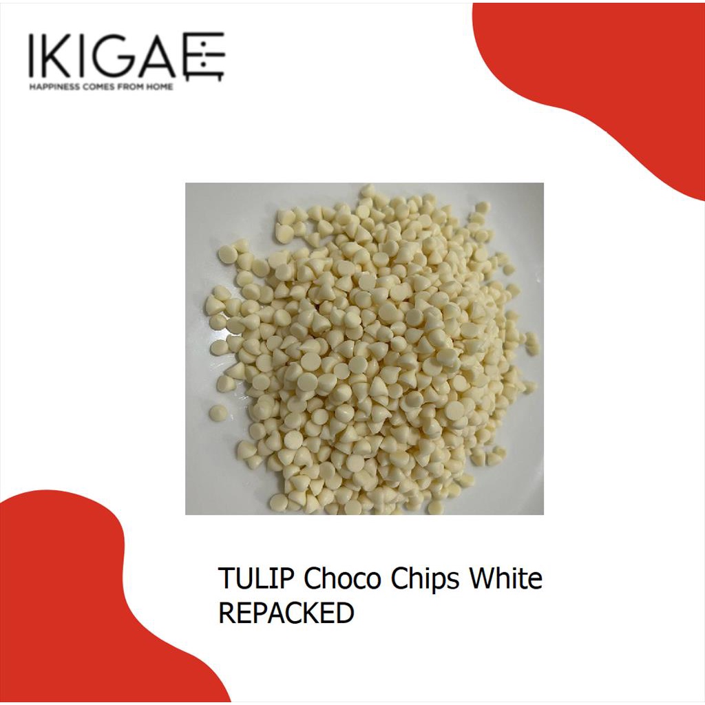 TULIP CHOCO CHIPS WHITE /  COKELAT COMPOUND CHIPS PUTIH REPACKED