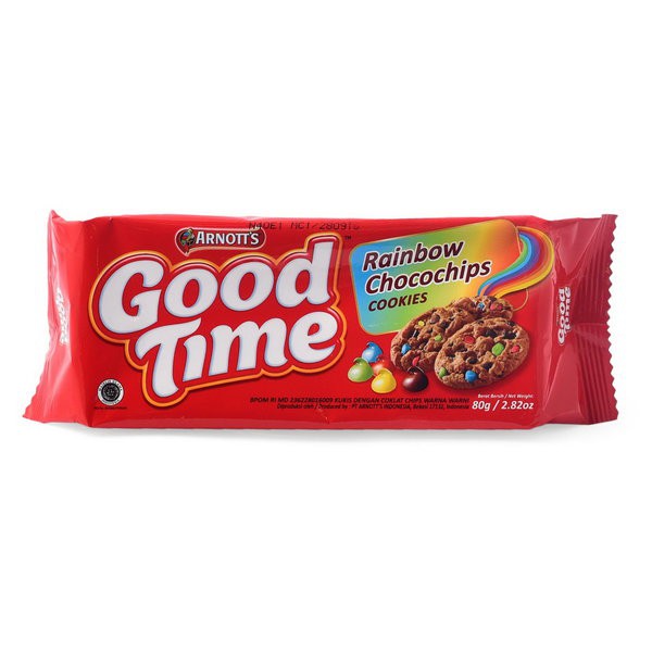 

Arnotts GOOD TIME Rainbow Choco Chips Cookies 70gr