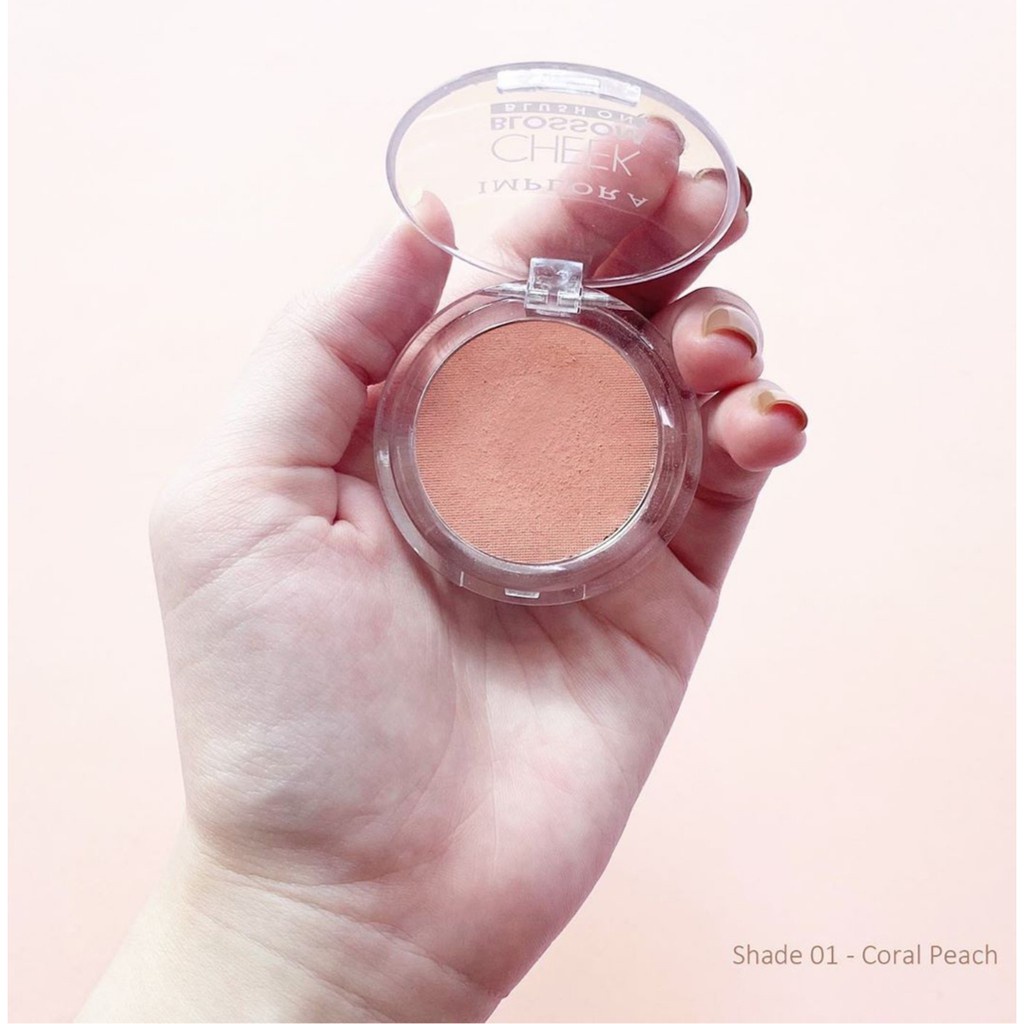 `ღ´ PHINKL `ღ´ ɪ ᴍ ᴘ ʟ ᴏ ʀ ᴀ Implora beauty blush on perona pipi warna cerah tahan lama padat kosmetik original