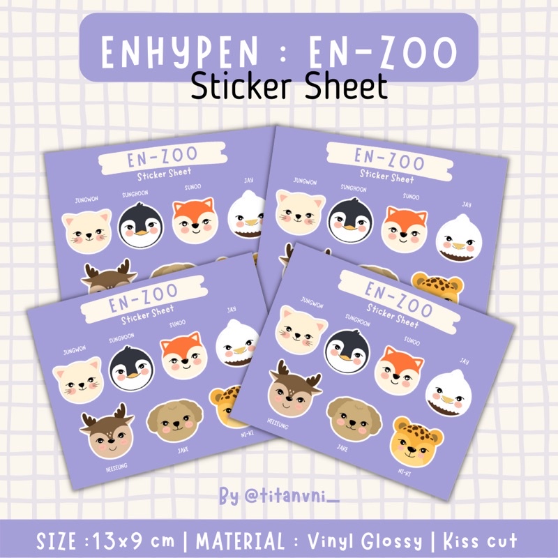

ENHYPEN : EN-ZOO Sticker Sheet