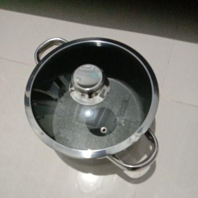 Bima Origin Non-stick Saucepot 20cm, W/tempered Glass Lid, Stoneforce Coating, Induction, Inox Premi