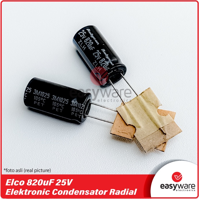 Elco 820uF 25V Kapasitor Elco 820uf 25v Radial