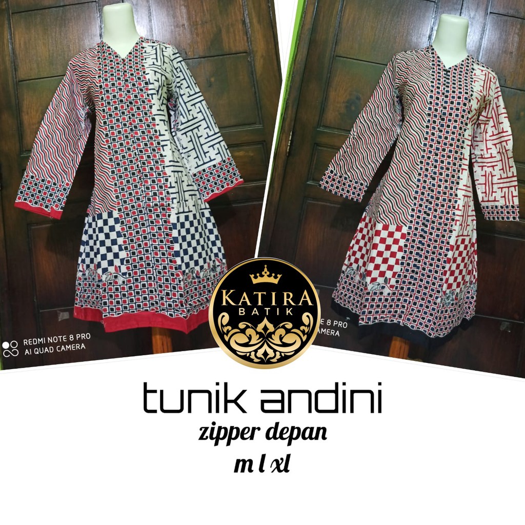 TUNIK ANDINI TUNIK BATIK CANTIK TUNIC BATIK KEREN SERAGAM BATIK KERJA BATIK KANTOR BATIK BAGUS