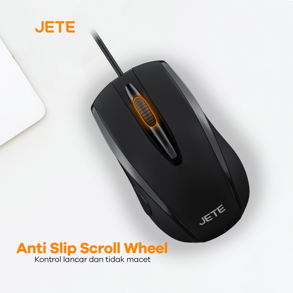 Wired Mouse JETE MO2 1000 DPI Ergonomis Design - Garansi 2 Tahun