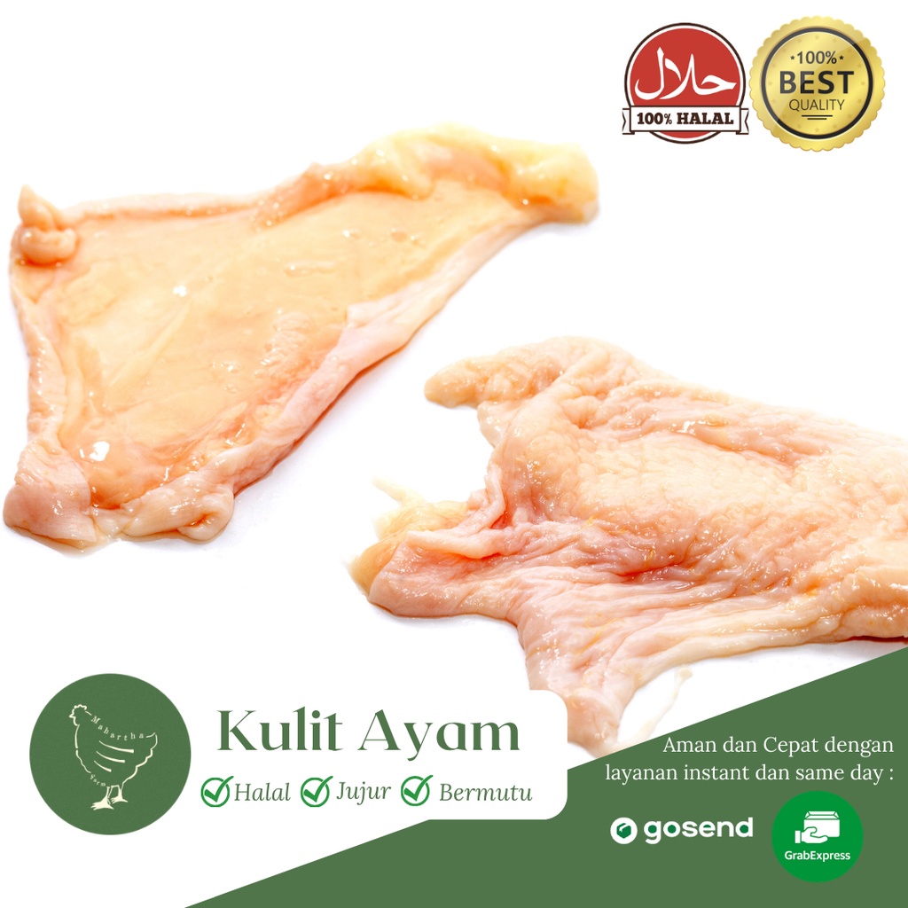 Kulit Ayam, Chicken Skin / Kulit Ayam Mentah / Kulit Ayam Frozen / Kulit Ayam Dengan Lemak / Ayam Po