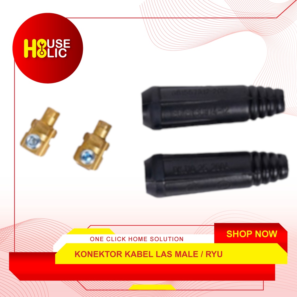 RYU Konektor Kabel Las / Cable Connector Male 10-25 Inverter