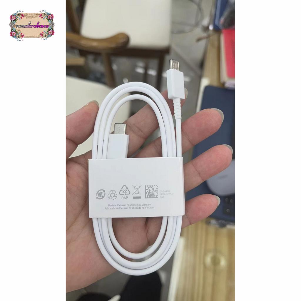 Kabel Data Cable ORIGINAL Samsung cabutan S21 nonpack super fast Charging for Galaxy A23 A33 A53 A73 5G s21+ S21fe s21ultra s22 s22+ s22ultra note20 Note20ultra s23 s23+ s23ultra z flid 4 z fold 4 z flip 3 z fold 3 Original TYPE C TO TYPE C SB5405