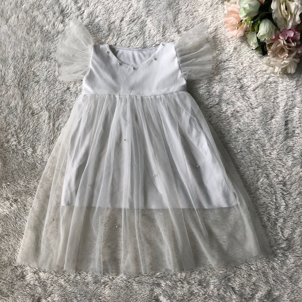 Dress anak perempuan model baru/dress tutu mutiara termurah