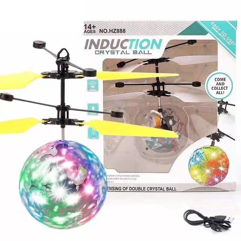 Rechargeable Mainan Anak Flash Flying Ball Disco Helicopter TOAWLC JM-888 Cas Ulang