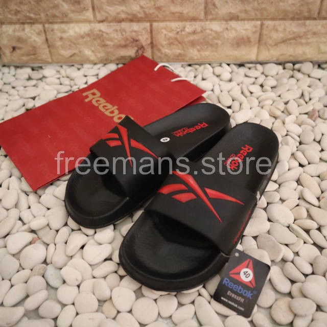 SENDAL SLIP SANDAL REEBOK FLIP SELOP HITAM MERAH PRIA WANITA MURAH GRADE ORIGINAL