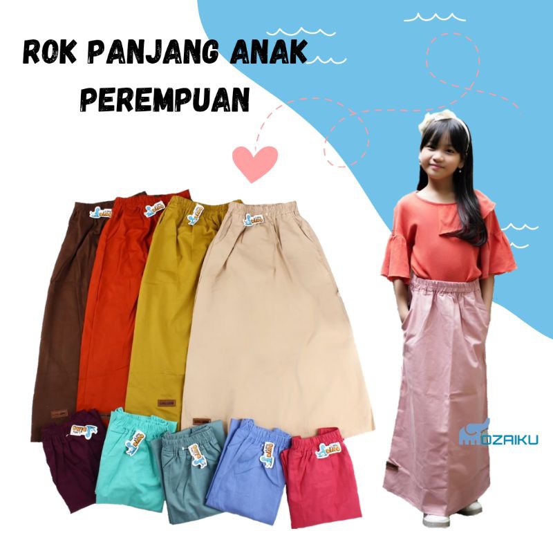 Rok panjang anak 6-12 tahun junior little dino