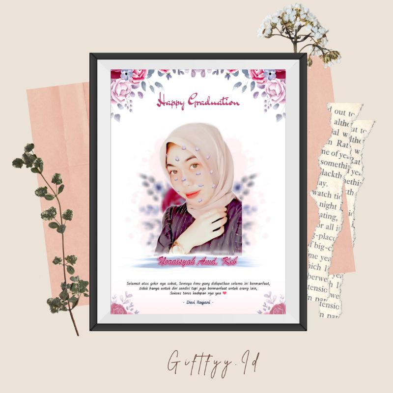 Frame Gift (Kado ulang tahun,Wedding,Tunangan,Wisuda,dll)