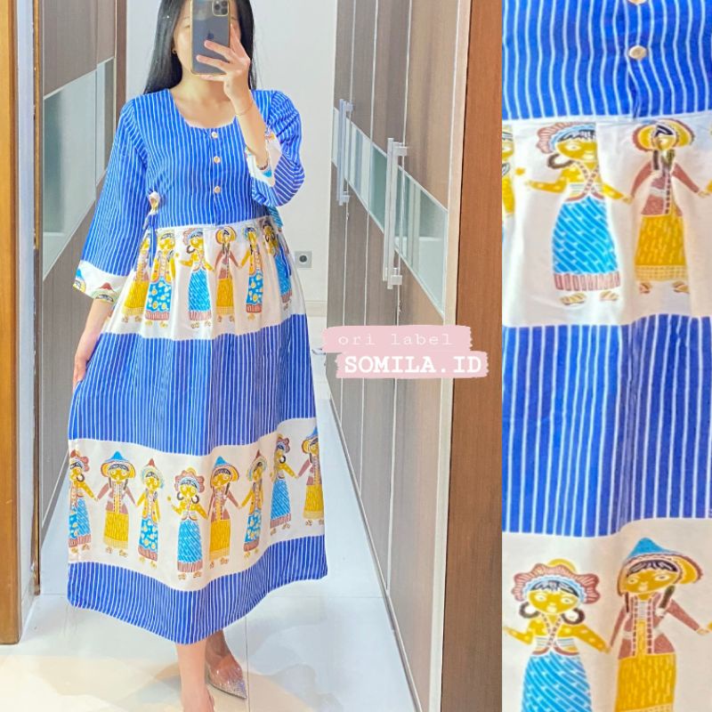 GROSIR DASTER SOMILA.ID BUSUI CHIBI PANJANG LENGAN 7/8 PINGGANG SERUT BATIK BU TEJO-2