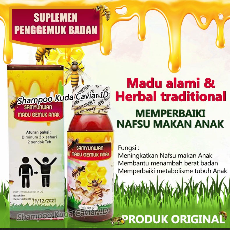 [ORI] Samyunwan Madu Gemuk Herbal Penambah Nafsu Makan Anak &amp; Membantu Penyerapan Gizi Menjaga Kesehatan Menjaga Anak Fit Sehat - BPOM