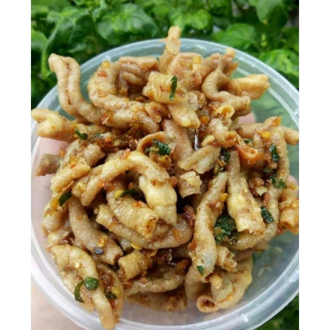 KERIPIK USUS CRISPY  KRIUK CIKRUH ORIGINAL  &amp;  GURIH JAJANAN CEMILAN KERUPUK KRISPI RENYAH