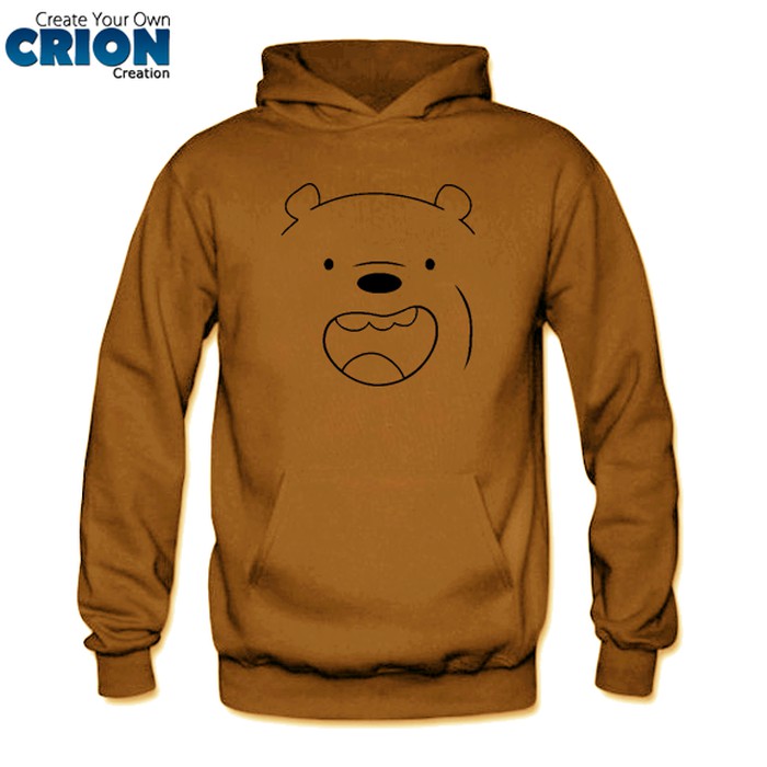 Jaket Sweater Hoodie - We Bare Bears Grizzly Face - By Crion