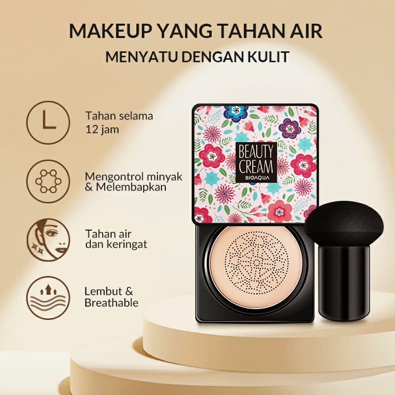 BIOAQUA x SUNISA Bedak Cushion Waterproof  Menutupi pori-pori Full Coverage BB Cushion Original 100% BPOM / BS