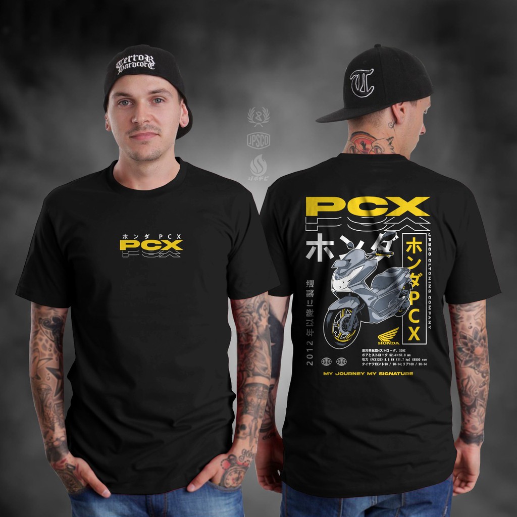 Baju Atasan Kaos Distro Motor Pria Lengan Pendek Terbaru Keren 2022 Honda PCX 150