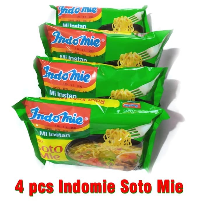

4pcs indomie soto mie mi instan rasa soto mie indonesia populer
