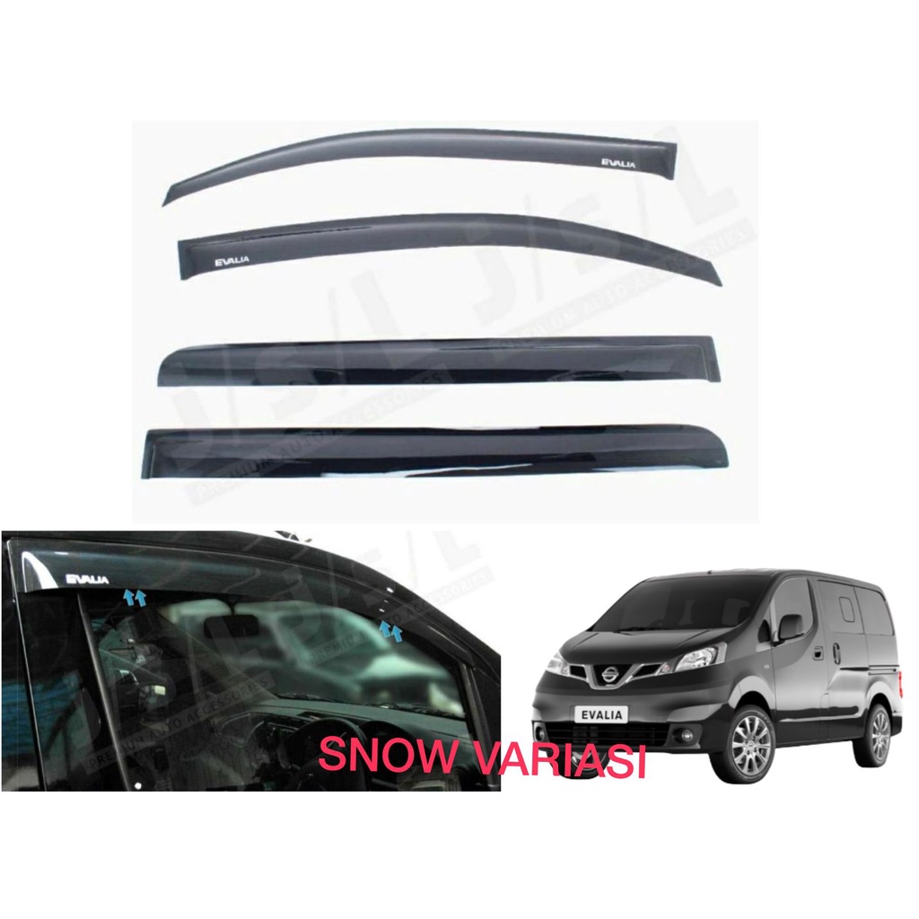 Talang Air Nissan Evalia Side Visor Bestco 4 PCS