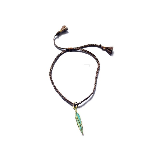 Allside Gelang tali / Gelang Gypsy / Gelang Boho vint. Feather