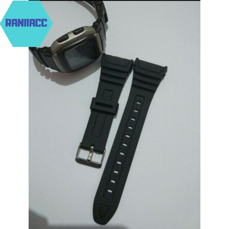 STRAP TALI JAM TANGAN CASIO W-96H W96 H W 96 H  RUBBER STRAP RESIN CASIO W96H .