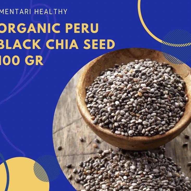 

TRX6c6Bq--Organic Black Chia Seed PERU 100Gram / Black Chiaseed Peru 100gr