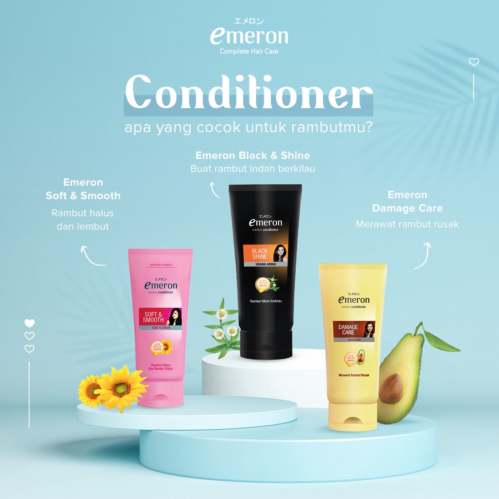 Emeron Conditioner Soft & Smooth 170 ml x2 - Gambar 3