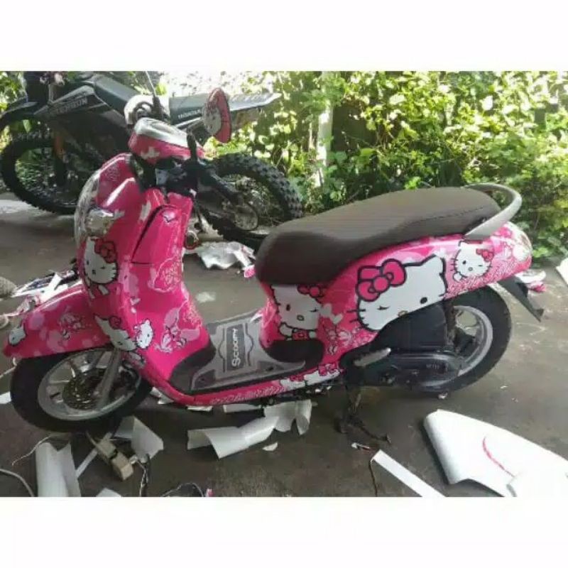Decal Full Body New Scoopy Hello Kitty Pink Full hello kitty