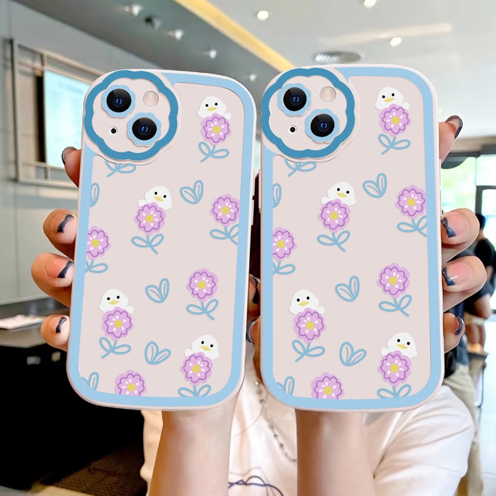 Soft Case Silikon Motif Bunga Untuk iPhone 11 Pro Max 12 Pro Max 13 Pro Max XR X XS Max