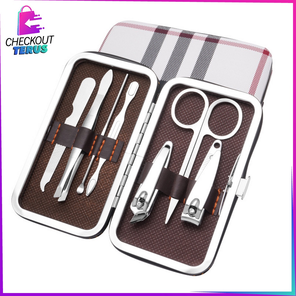 CT K63 Manicure Pedicure Set 7 in 1 Bahan Stainless Stell Dengan Dompet Perawatan Kuku Set Gunting Kuku Portable Nail Art Tools Set