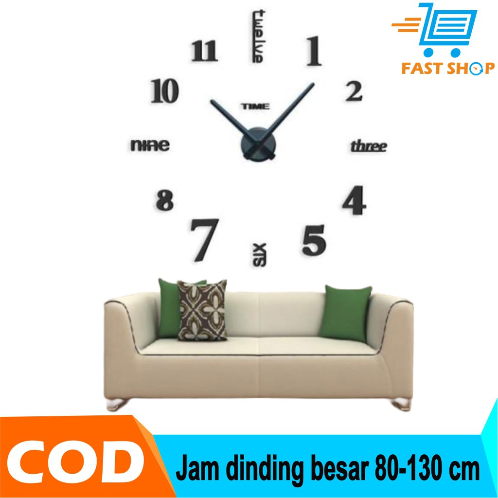 Jam Dinding - Giant Wall Clock 80-130cm - Perak