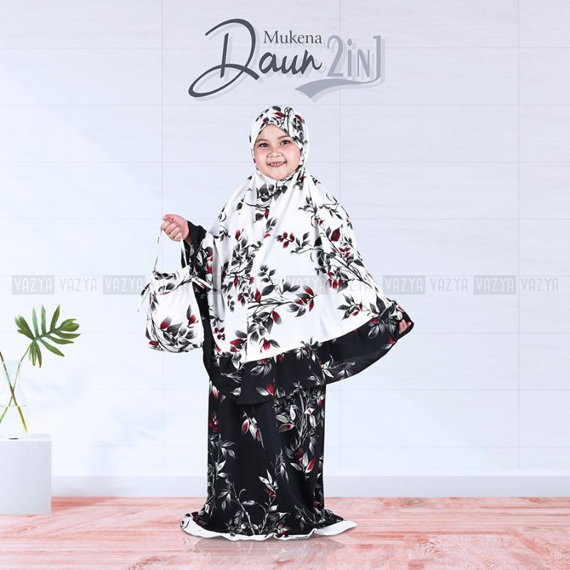 Mukena Motif Daun 2in1 Anak