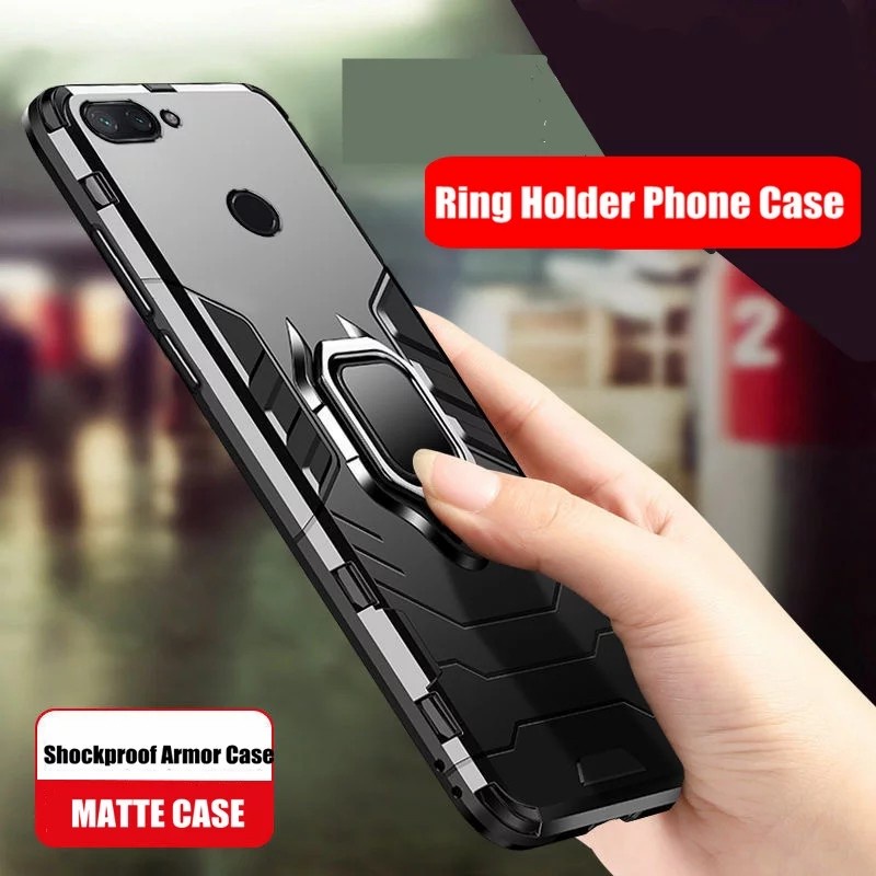 CASE XIAOMI MI8 LITE MI 8 LITE RUGGED ARMOR ROBOT STANDING IRING CASE