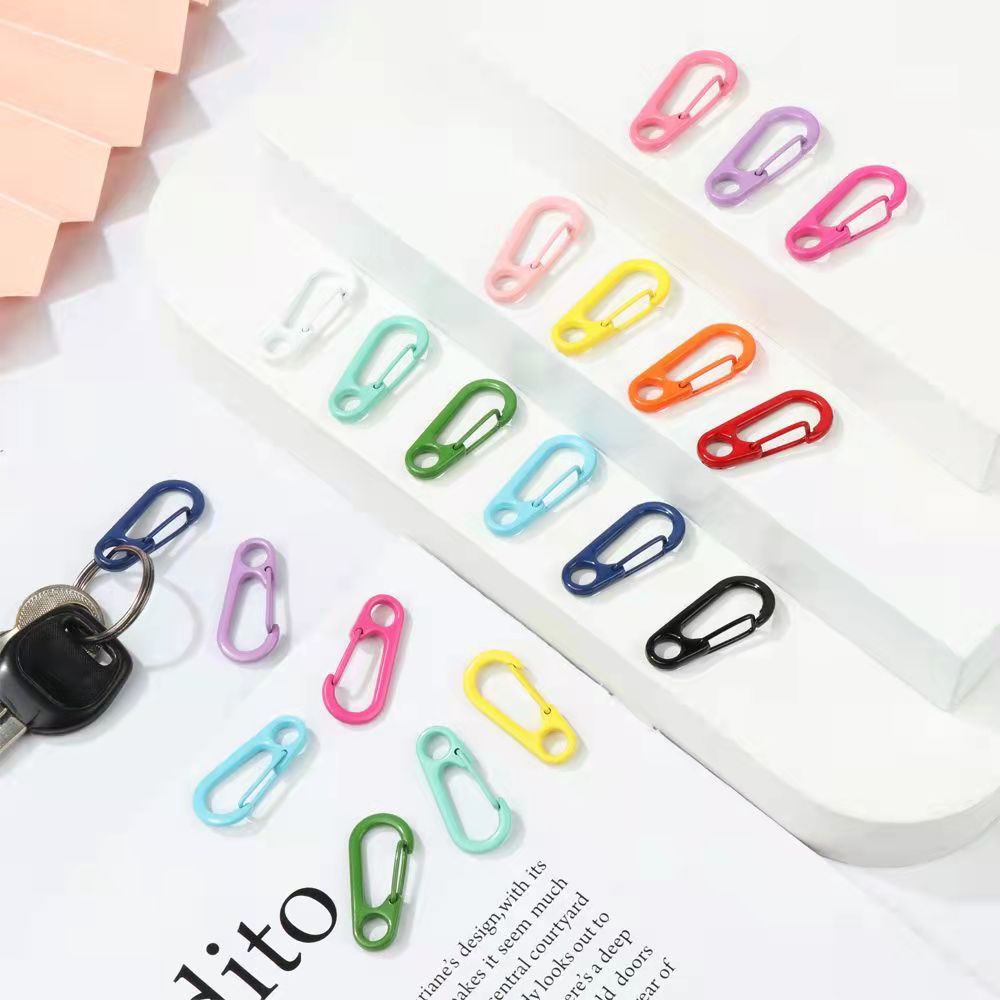 Kait Gantungan Kunci Mini Carabiner Warna-Warni/Pengait Tas Mini Carabiner Harga/12pc