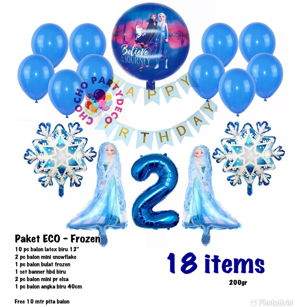 Paket Frozen - Paket ulang tahun Frozen ECO - Dekorasi ulang tahun frozen - paket balon frozen